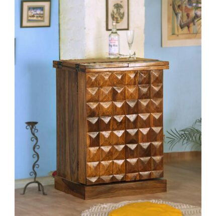 wooden bar cabinet, sheesham wood cabinet