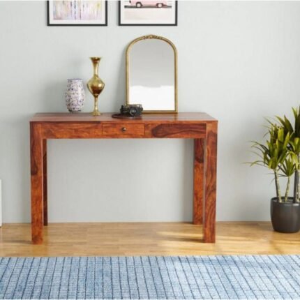 console table with drawer, sheesham wood console table