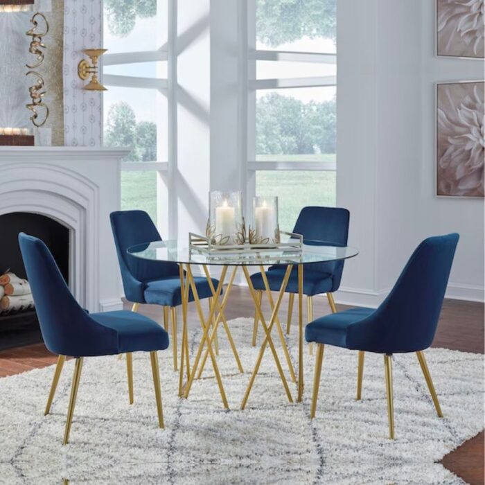 glass top dining table, round glass dining table