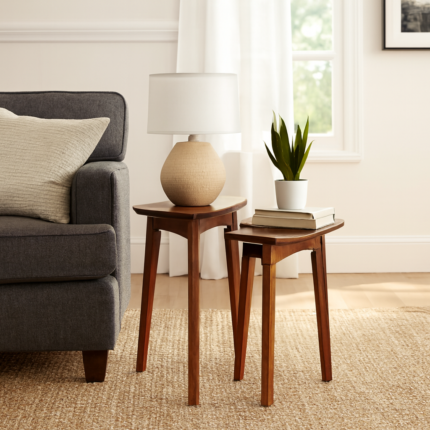 Amberstone Triangular Accent Tables