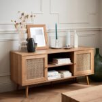 Boheme Solid Wood & Cane TV Cabinet