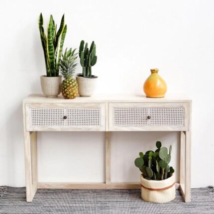 console table with drawers