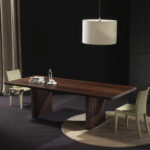 Rectangular Blocked Wood Brut Dining Table