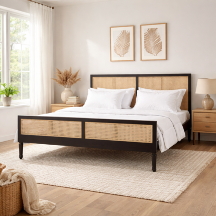 Darlington Solid Wood Cane Bed