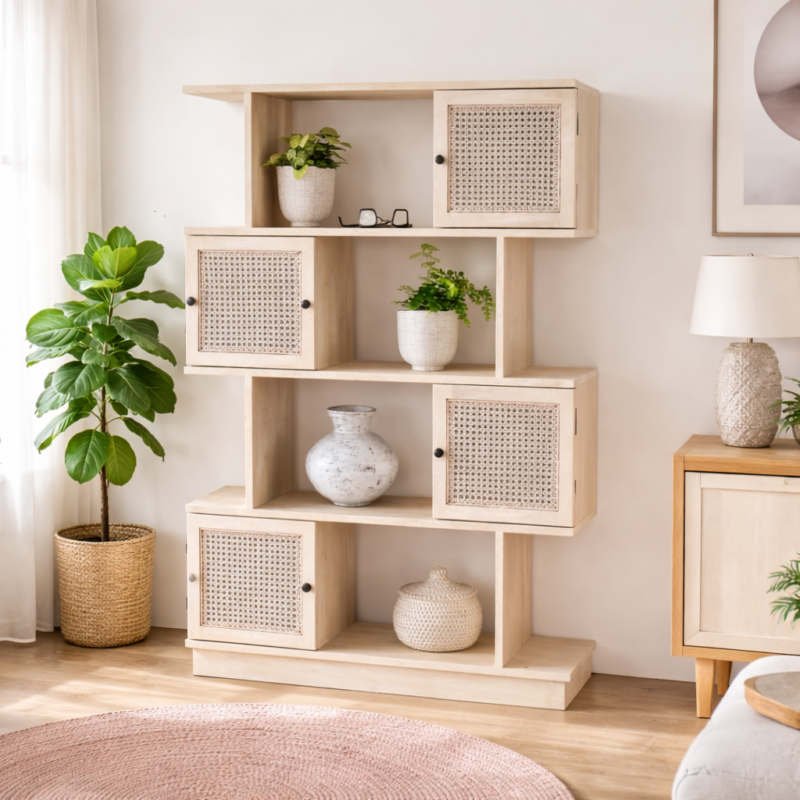 Juniper Hollow Cane Bookshelf