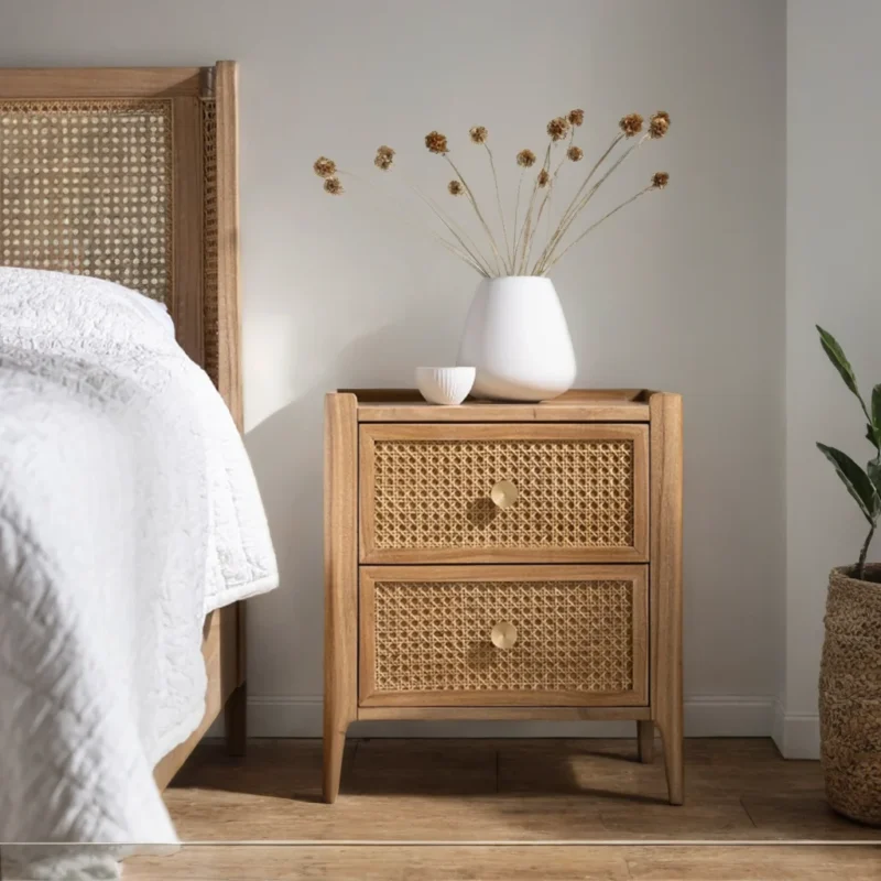 Bali Range Rattan Bedside Table
