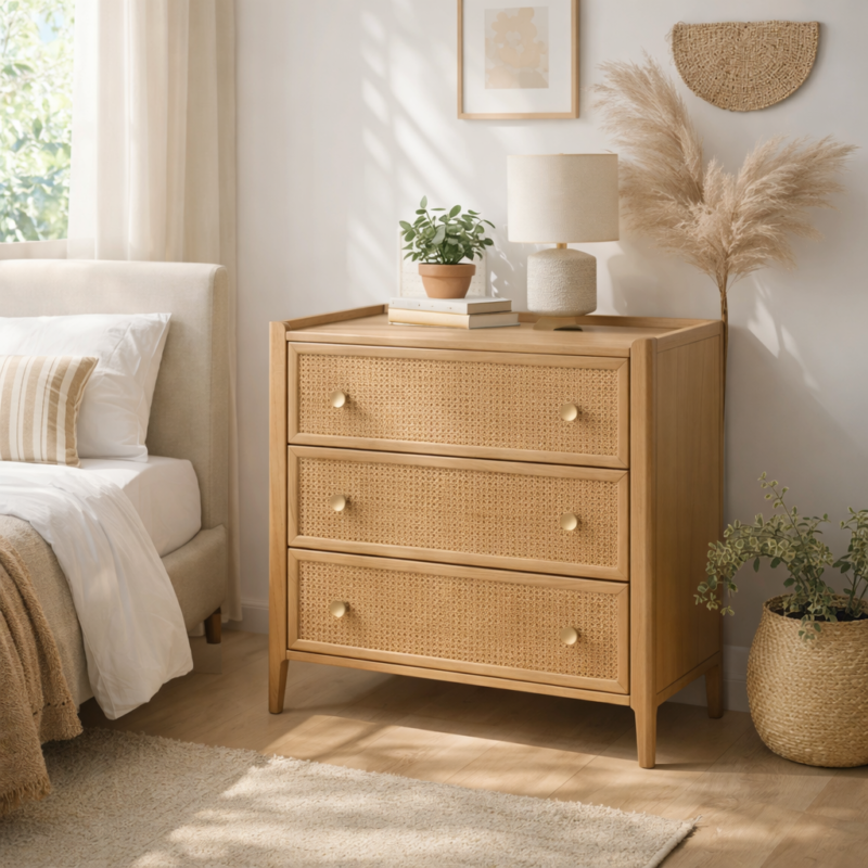 Bali Rattan 3 Drawer Chest