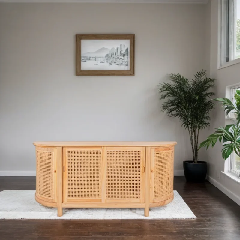 Elmspire Rattan with Doors Sideboard