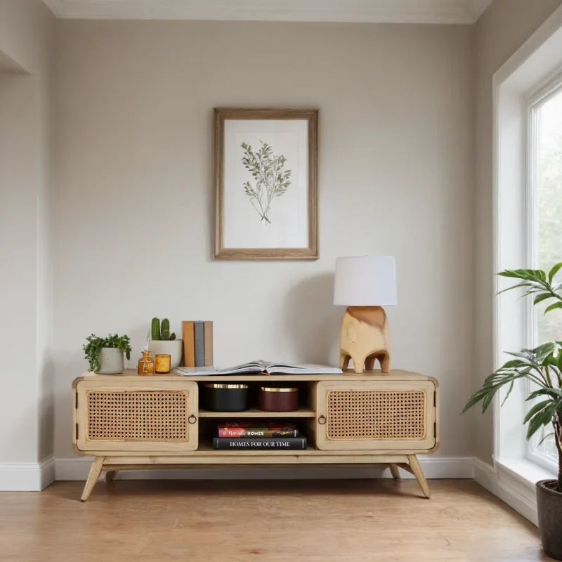 Stonehaven TV Cabinet with Rattan