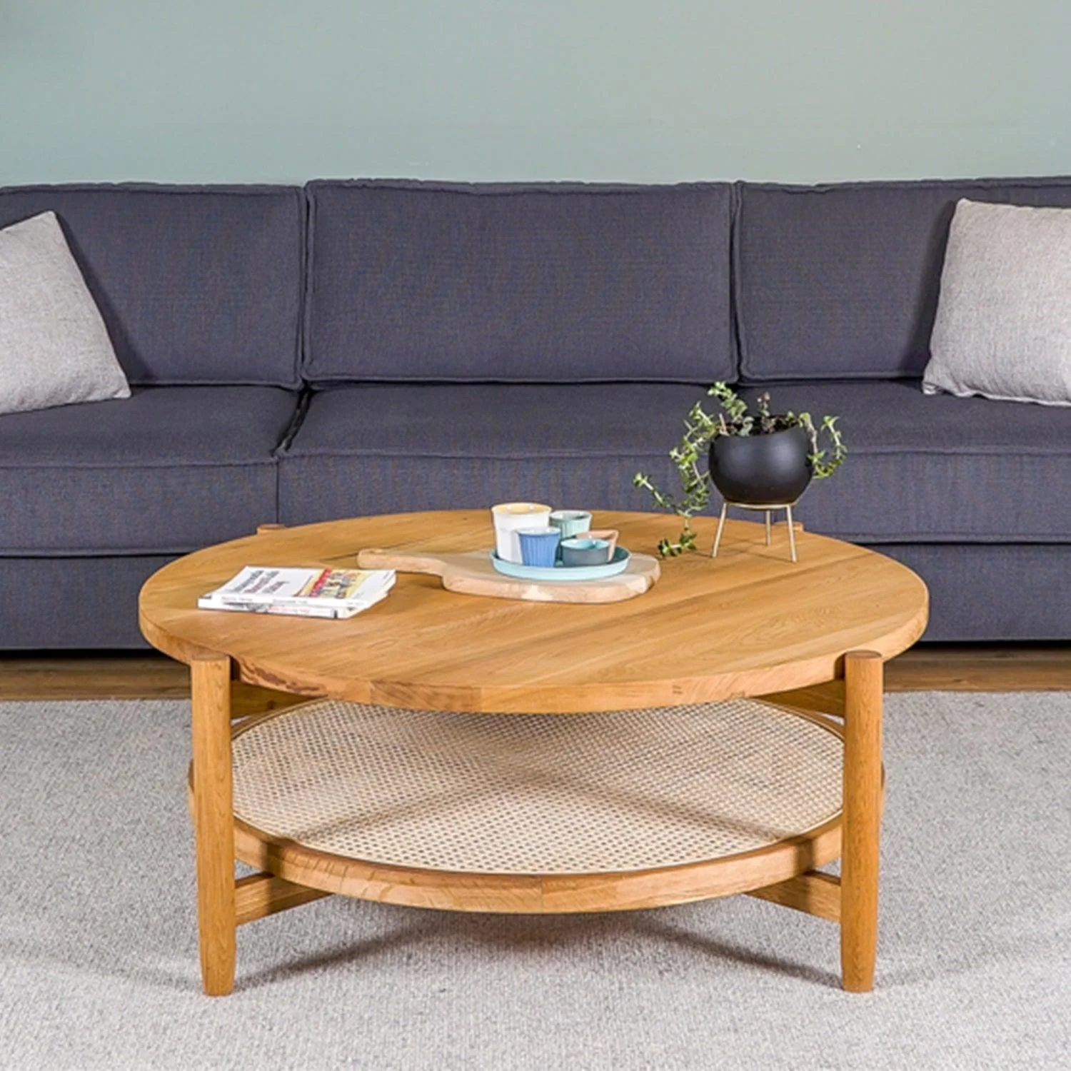 Wood & deals cane coffee table