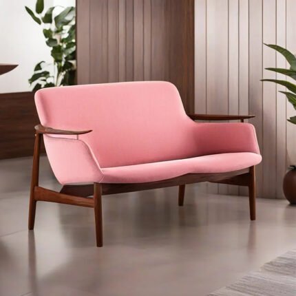 Finn Juhl Solid Wood 3 Seater Sofa Upholstered