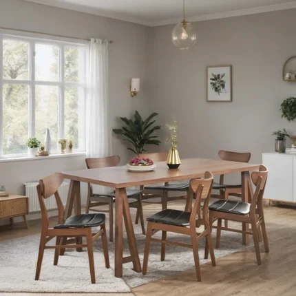 Juniper Ridge Rectangle-Walnut Dining Table Set