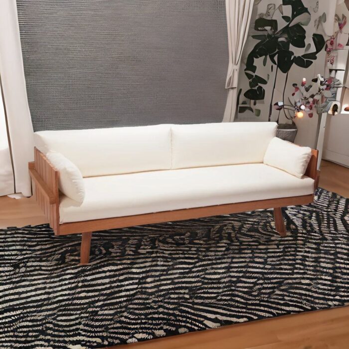 Cobale Couch Solid Wood 3 Seater Sofa