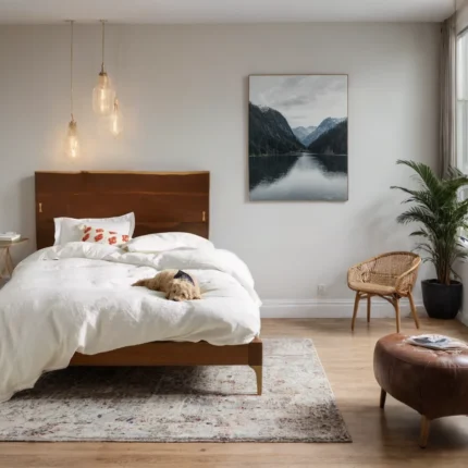 Modern Hampton Live-Edge Bed