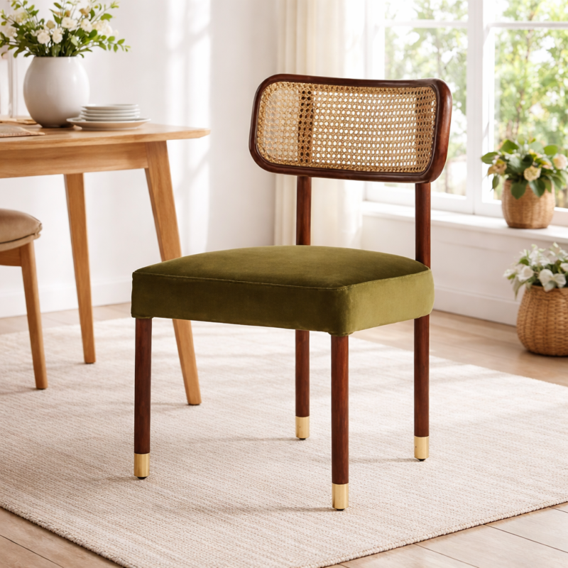 Modish Dining Chair with Walnut Finish