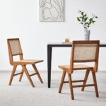 Cane Back Dining Side Chair Set of 2