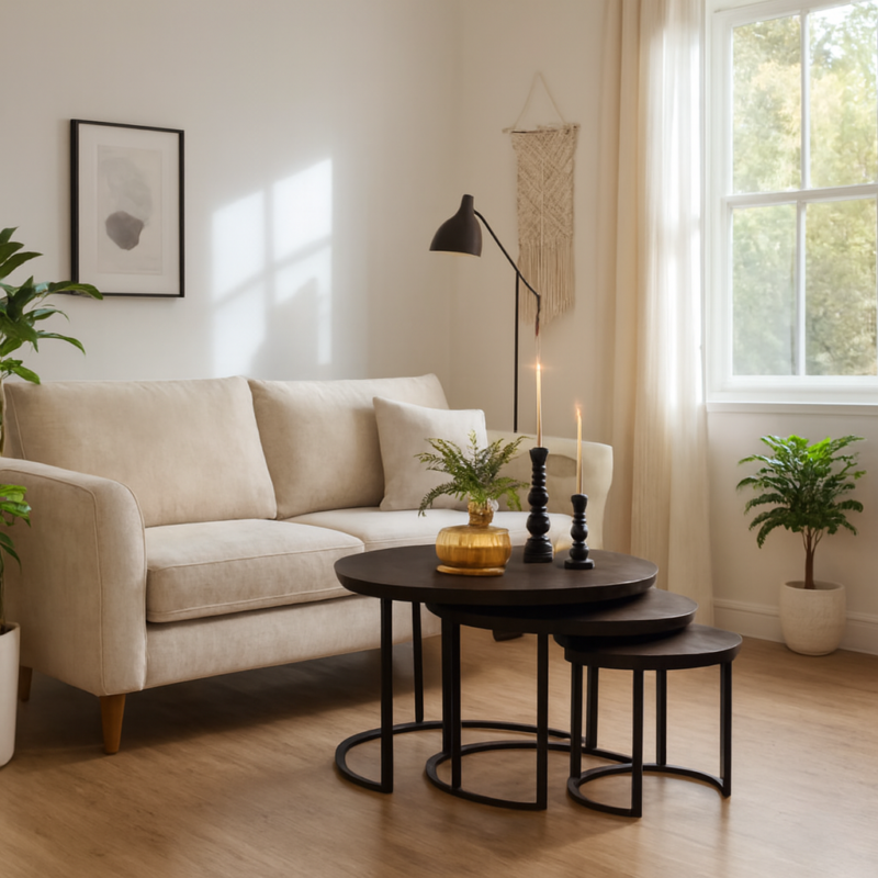 Round Mossridge Coffee Table Set of 3