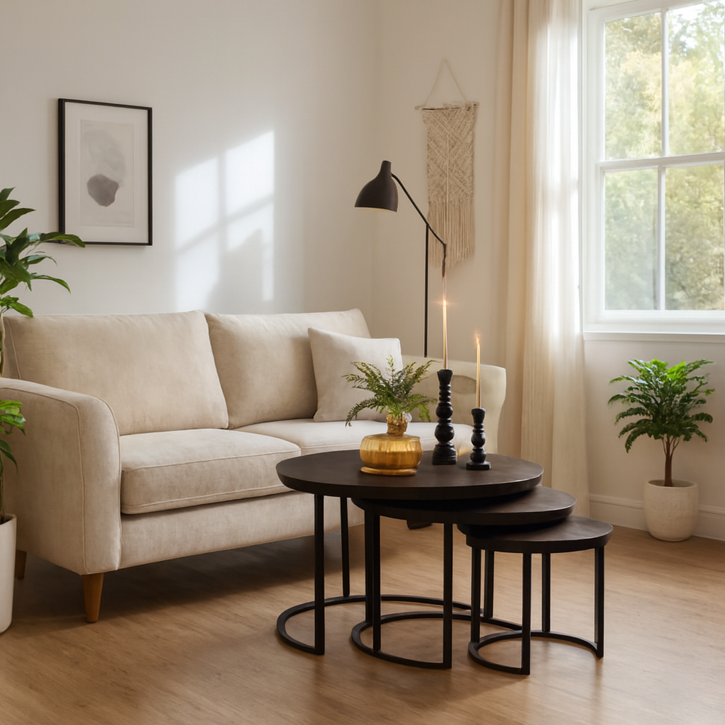 DHCT120 (2) Round Mossridge Coffee Table Set of 3