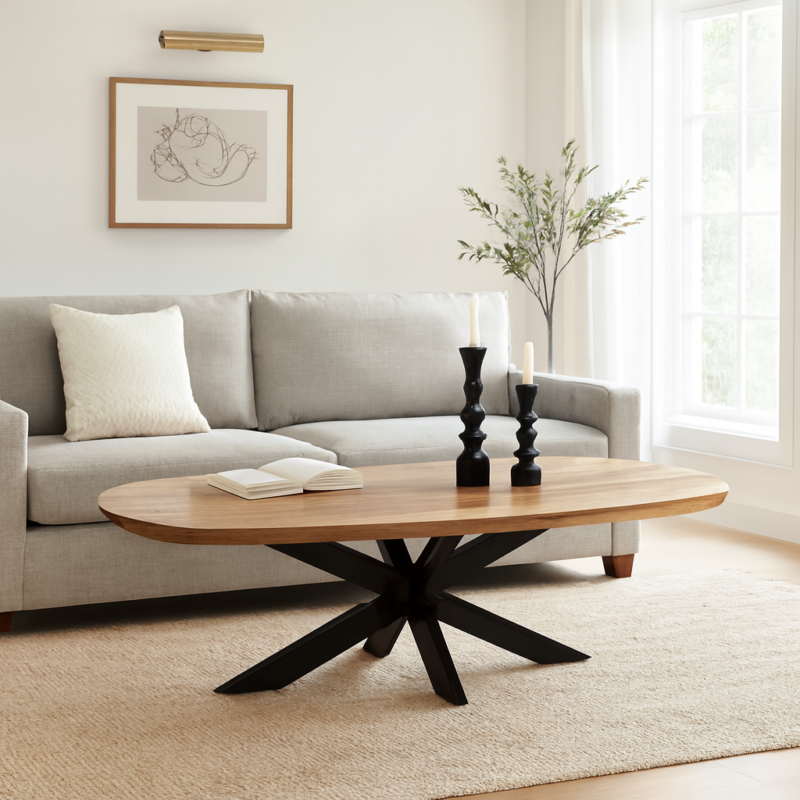 Havenbluff Coffee Table with Metal Leg