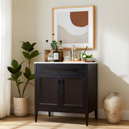 Cloudridge Bar Cabinet with Marble Top