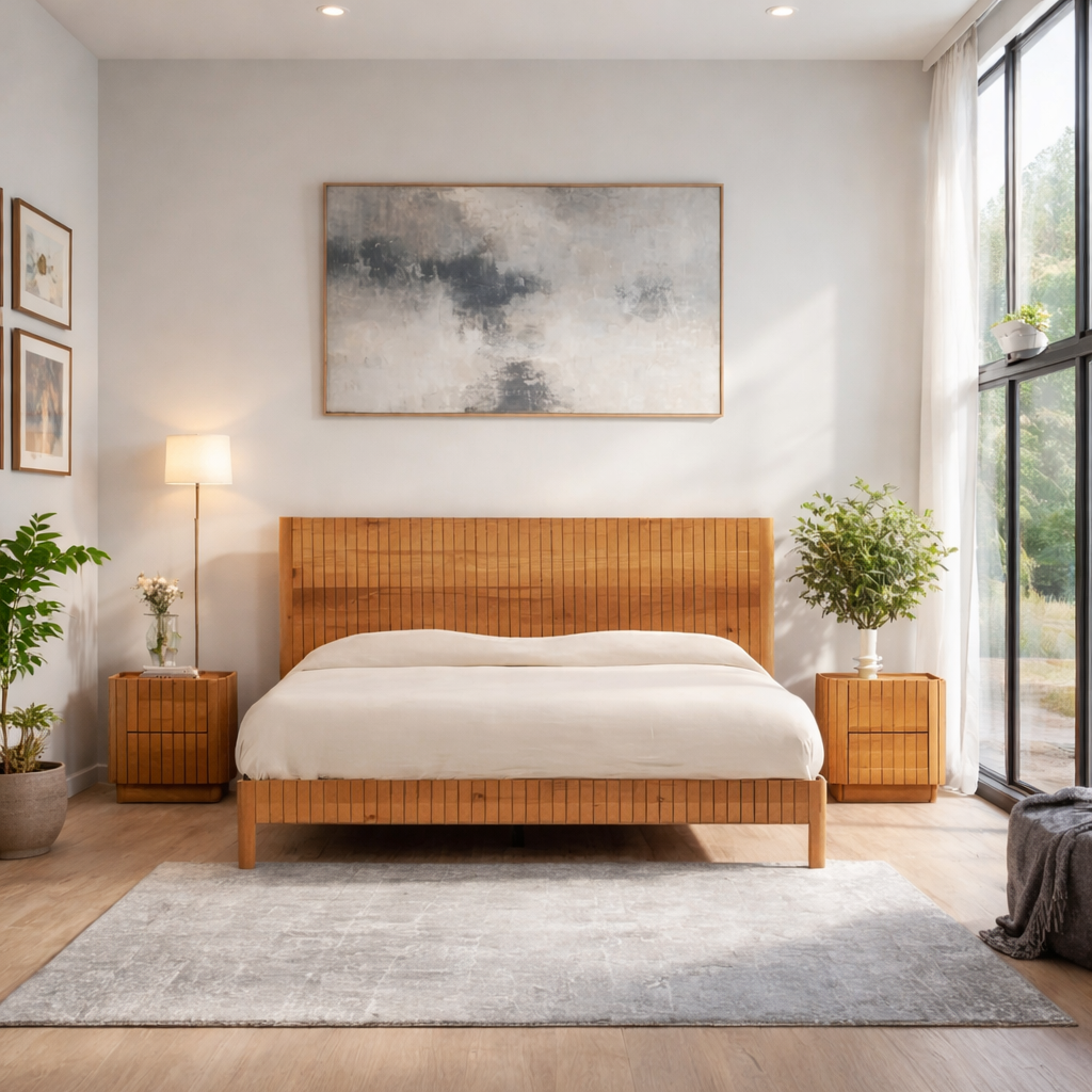Natural Wood Holborn Bed Natural Wood Holborn Bed
