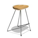 Nighthaven Counter Stool with Metal