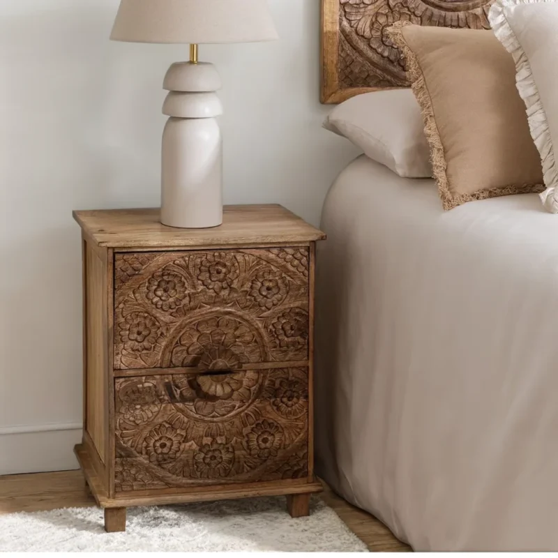 Jasper Bedside Table with Drawers