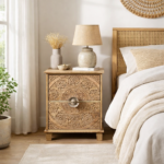 Jasper Bedside Table with Drawers