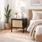 Kingsley Bedside Table with Cane