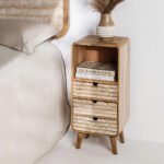 Yulara Bedside Table with 3 Drawers