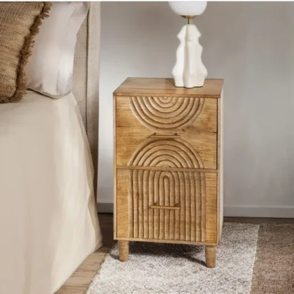 Quinton Bedside Table with Two Drawers