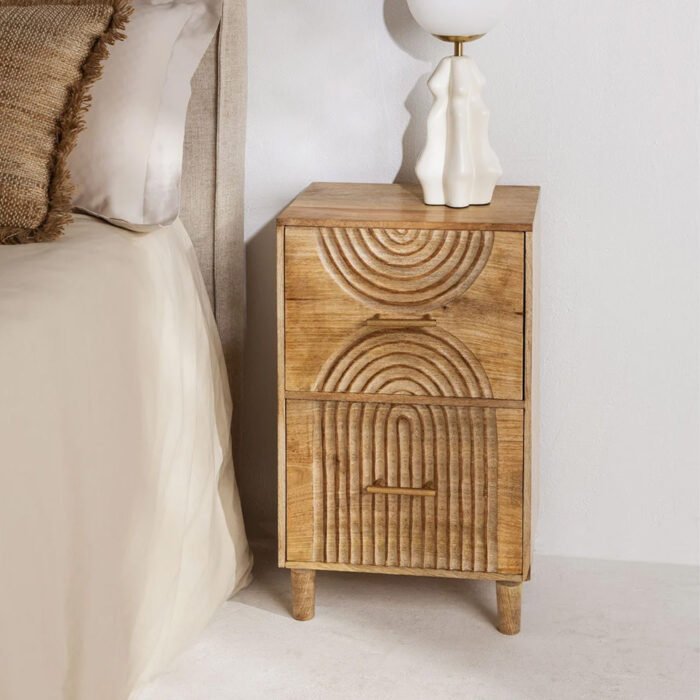 Langson Bedside Table with Two Drawers