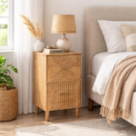 Quinton Bedside Table with Two Drawers