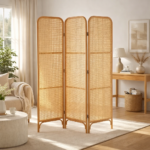 Duskhaven Rattan Screen Room Divider