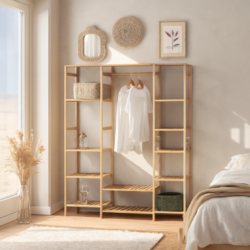 Kingsridge Open Wardrobe with Shelves