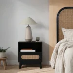 Stratton Black Bedside Table