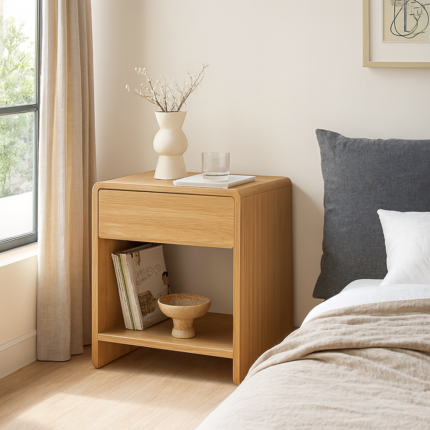 Treviso Natural Bedside Table