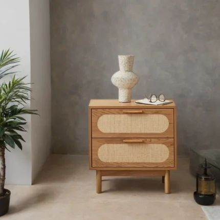 Wellington Two Drawer Bedside Table