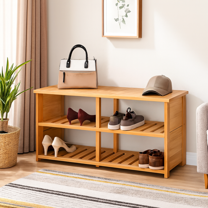 Solid Wood Kingstread Shoe Rack