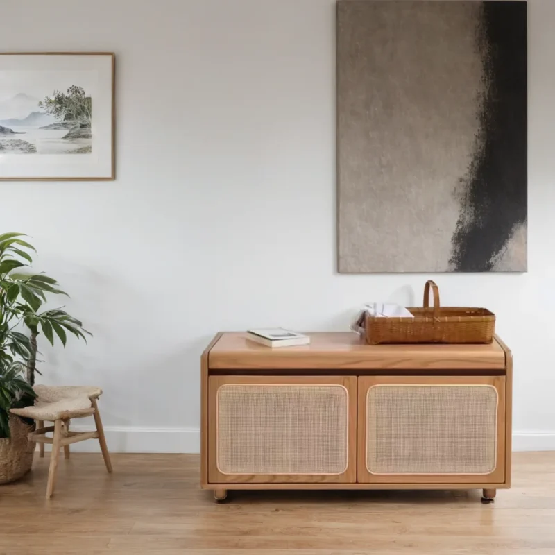 Quillstep Rattan Shoe Storage Bench