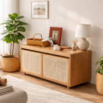 Quillstep Rattan Shoe Storage Bench