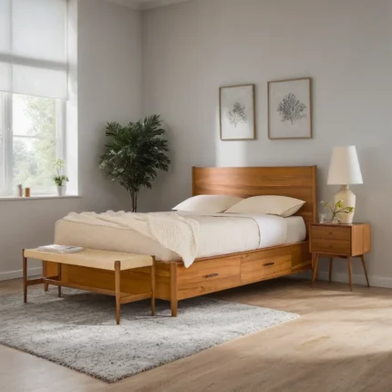 Mid-Century Storage Bed