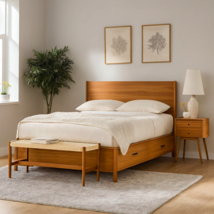 Mid-Century Storage Bed