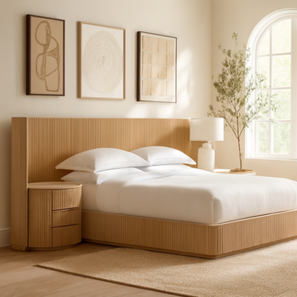 Hartwell Extended Panel Bed With Closed Nightstands
