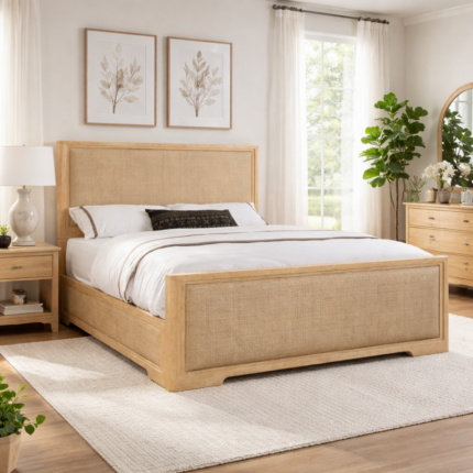 Westlake California Cane Panel Bed