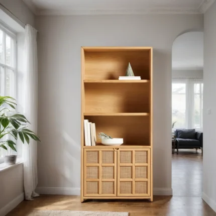 Wildbriar Rattan Storage Bookcase