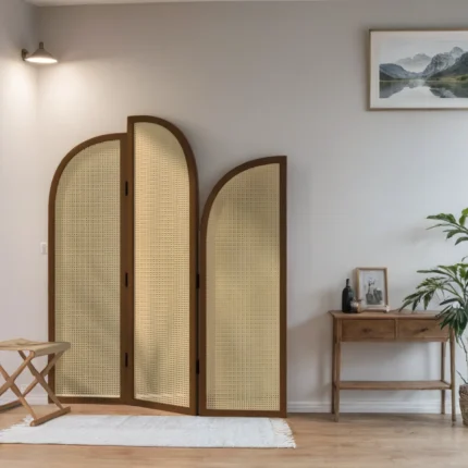 Glacierveil Rattan Room Divider