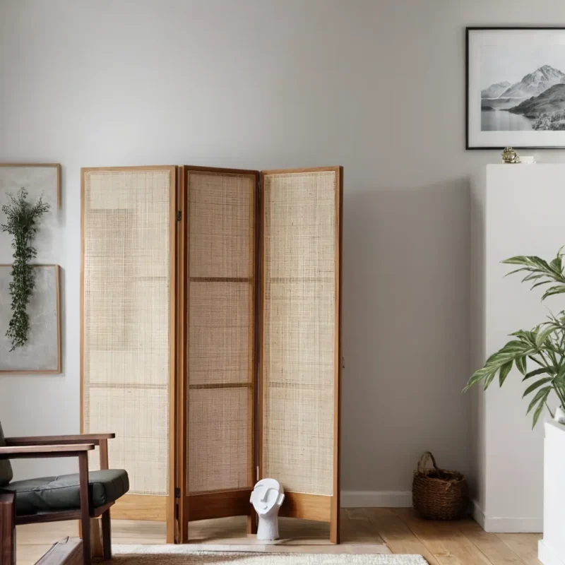 Hearthbrook Room Divider with Rattan