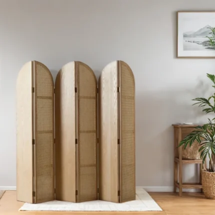 Keystone Room Divider with Rattan