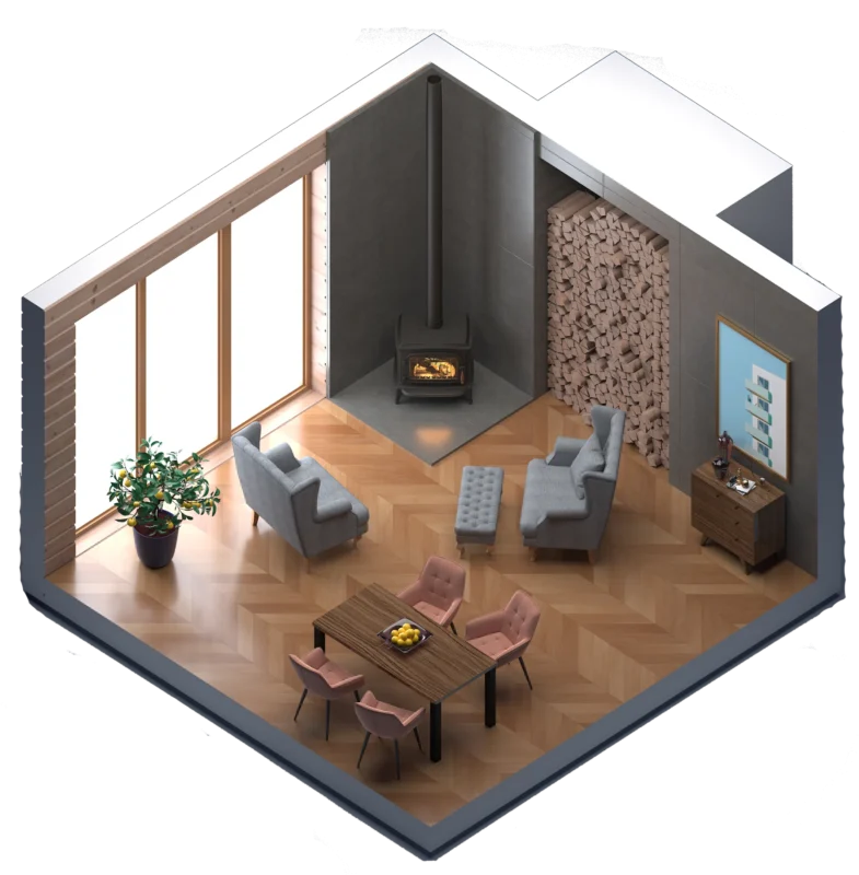 high angle living room interior design 1 1